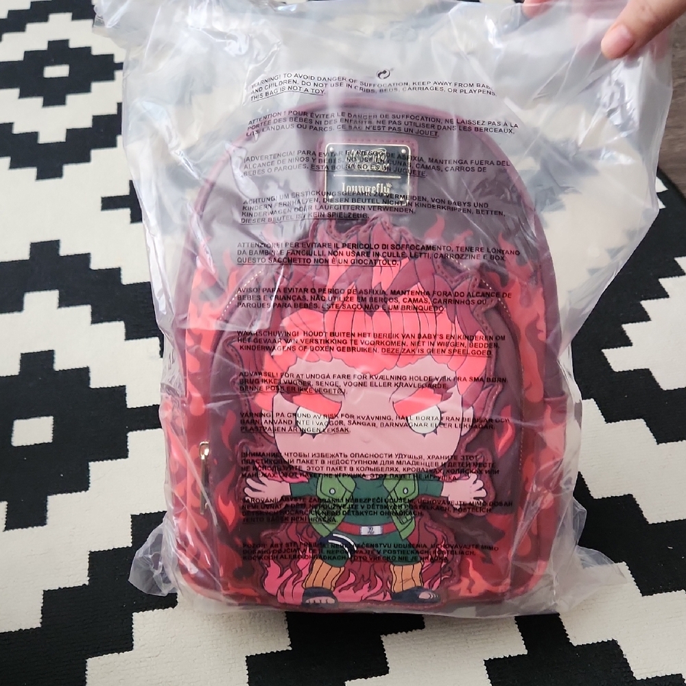 Loungefly Naruto: Might Guy GITD Bag (limited to 4000) NYCC Shared Sticker NEW